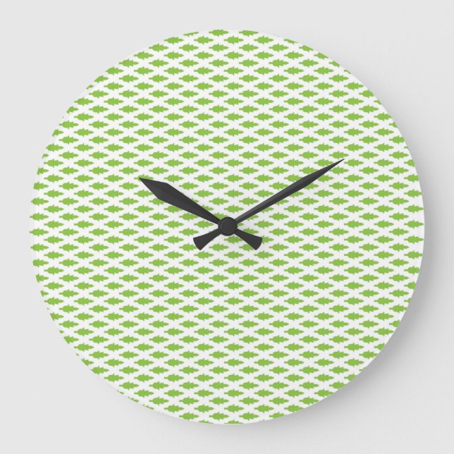 Grande Horloge Ronde Ensemble de dossiers verts botaniques (Recto)