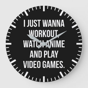 Grande Horloge Ronde Entraînement, Regarder l'Anime, Jouer Jeux Vidéo -