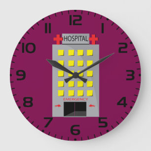 Grande Horloge Ronde Entrée d'urgence du bâtiment de l'hôpital