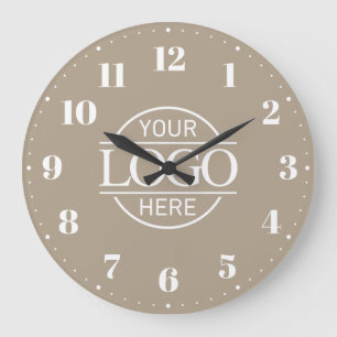 Grande Horloge Ronde Entreprise de Marque Élégante Logo Promotionnel d'