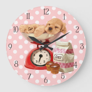 Grande Horloge Ronde Épée de coquker et échelle rétro