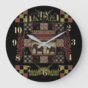 Grande Horloge Ronde Ephapes ethniques disparates en Inde