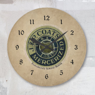Grande Horloge Ronde Ephémère de couture vintage