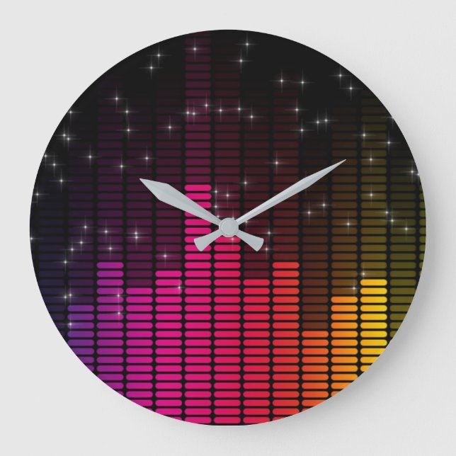 Grande Horloge Ronde Equalizer Disco Lights Music Volume (Recto)