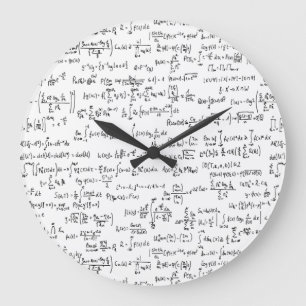 Grande Horloge Ronde Équations mathématiques écrites à la main //