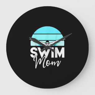 Grande Horloge Ronde Équipe de natation Maman Mor Réunion de natation s