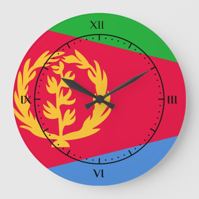 Grande Horloge Ronde Eritrean flag Clocks (Recto)