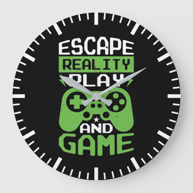 Grande Horloge Ronde Escape Reality and Game - Video Gamer, Jeu (Recto)