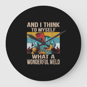 Grande Horloge Ronde Et Je Pense À Moi Ce Merveilleux Soudage Vintage