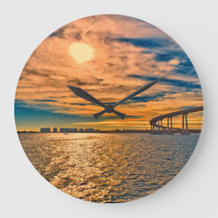 Grande Horloge Ronde États-Unis, CA, pont de la baie de San Diego-Coron