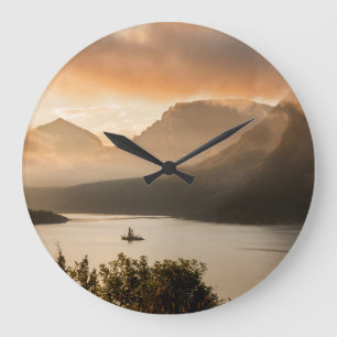 Grande Horloge Ronde États-Unis, Montana, Glacier National Park. Lever