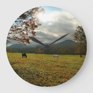 Grande Horloge Ronde États-Unis, Tennessee. Chevaux dans la vallée de C