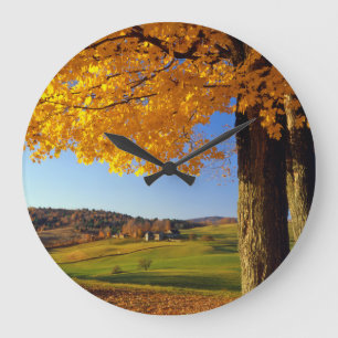 Grande Horloge Ronde États-Unis, Vermont. Ferme Pittoresque près de Sou