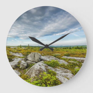Grande Horloge Ronde États-Unis, Virginie-Occidentale, Davis. Paysage à