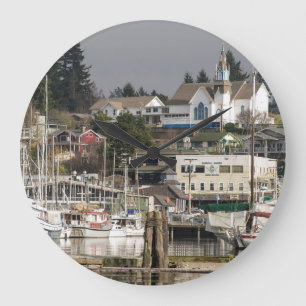 Grande Horloge Ronde États-Unis, Wa, péninsule de Kitsap. Ville pittore