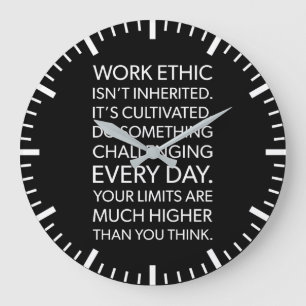 Grande Horloge Ronde Éthique du travail, travail dur - Gymne motivation