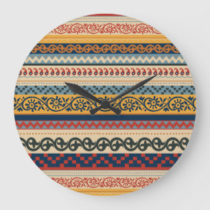 Grande Horloge Ronde Ethique géométrique : arrière - plan décoratif san