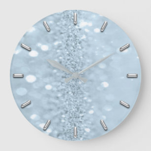 Grande Horloge Ronde Étincelle grise d'abrégé sur en métal de parti
