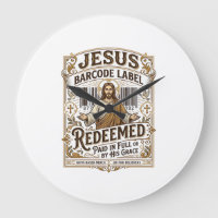 Étiquette de code-barres Jésus Rédimé Jésus Code-b