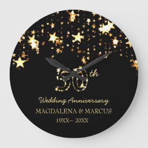 Grande Horloge Ronde Étoiles brillantes et nombres