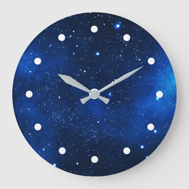 Grande Horloge Ronde Étoiles de galaxie spatiale (Recto)