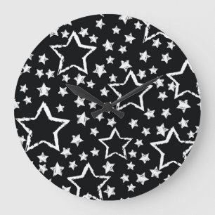 Grande Horloge Ronde étoiles noires, blanches : grogne urbaine.