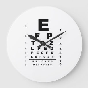 Grande Horloge Ronde Examen du graphique de test des yeux