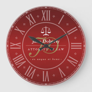 Grande Horloge Ronde Excellent Procureur Personnalisé En Droit