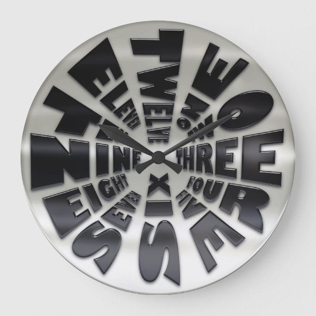 Grande Horloge Ronde Exécutif de l'horloge Word (Recto)