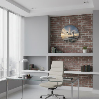Grande Horloge Ronde Executive Office Lighthouse Acrylic Wall Clock