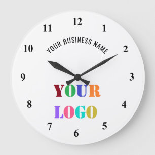 Grande Horloge Ronde Exemple de montre avec logo et texte de société pe