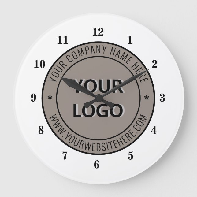 Grande Horloge Ronde Exemple de texte de logo d'entreprise commerciale  (Recto)