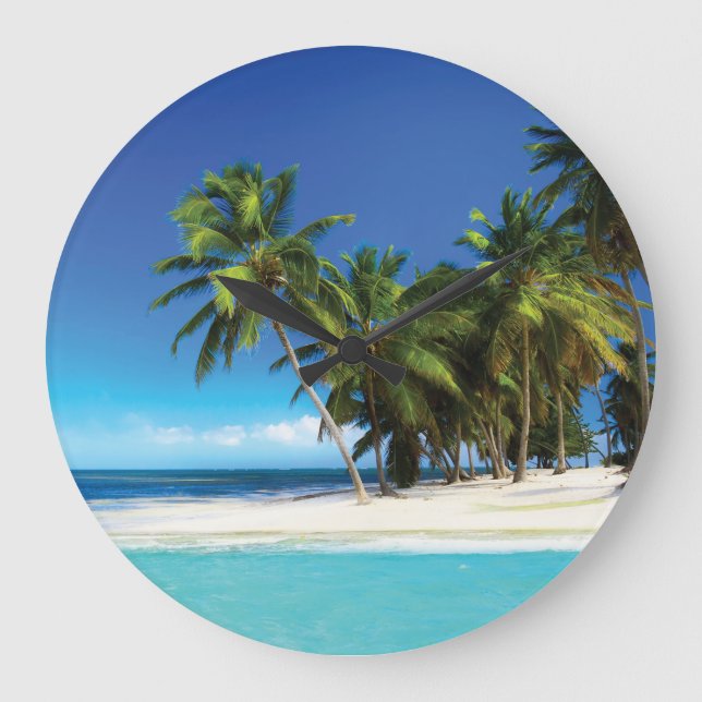 Grande Horloge Ronde Exotic beach throw pillow (Recto)