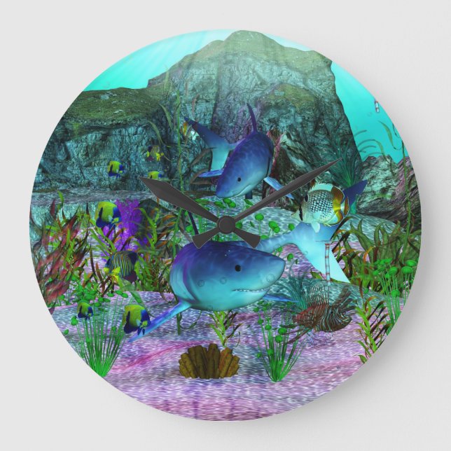 Grande Horloge Ronde Exploration requins 3D (Recto)