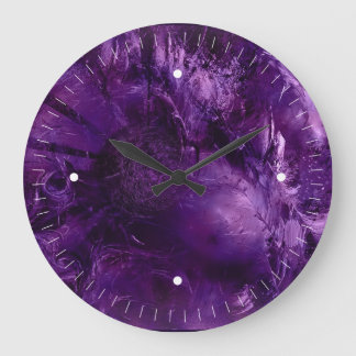 Grande Horloge Ronde Explosion violette