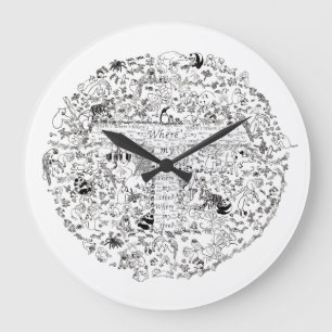 Grande Horloge Ronde Express Animals Trees