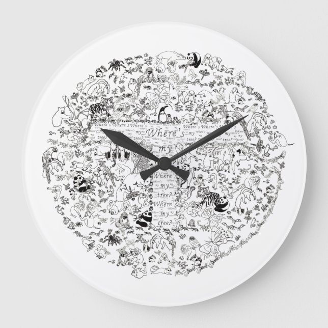 Grande Horloge Ronde Express Animals Trees (Recto)