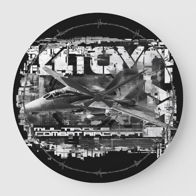 Grande Horloge Ronde F-14 Tomcat Round (Large) Acrylic Wall Clock (Recto)