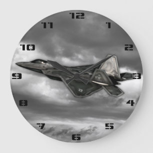 GRANDE HORLOGE RONDE F-22 RAPTEUR