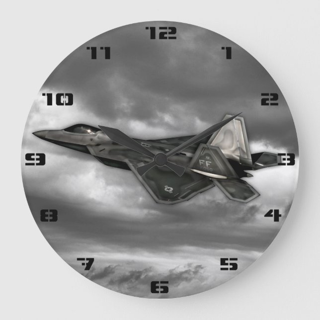 GRANDE HORLOGE RONDE F-22 RAPTEUR (Recto)