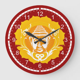 Grande Horloge Ronde Face de Bouddha