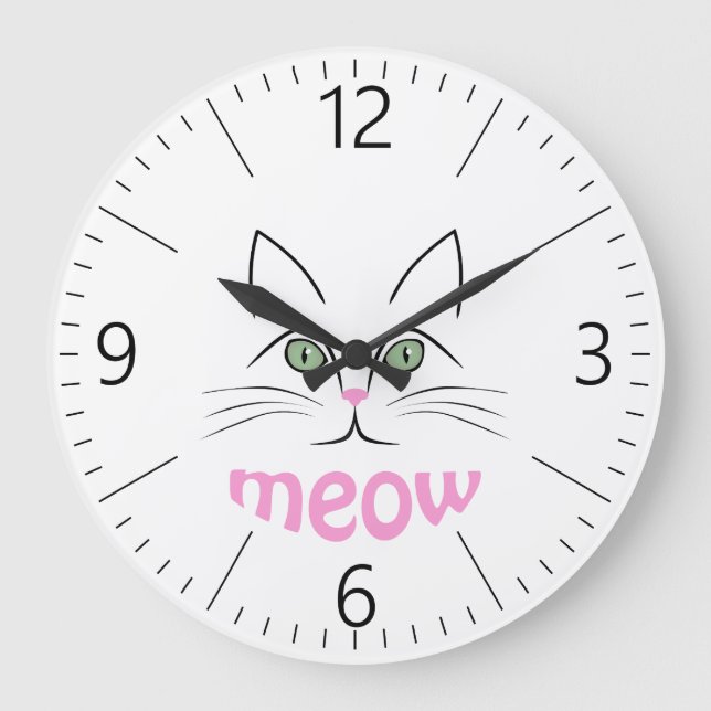 Grande Horloge Ronde Face de chat (Recto)