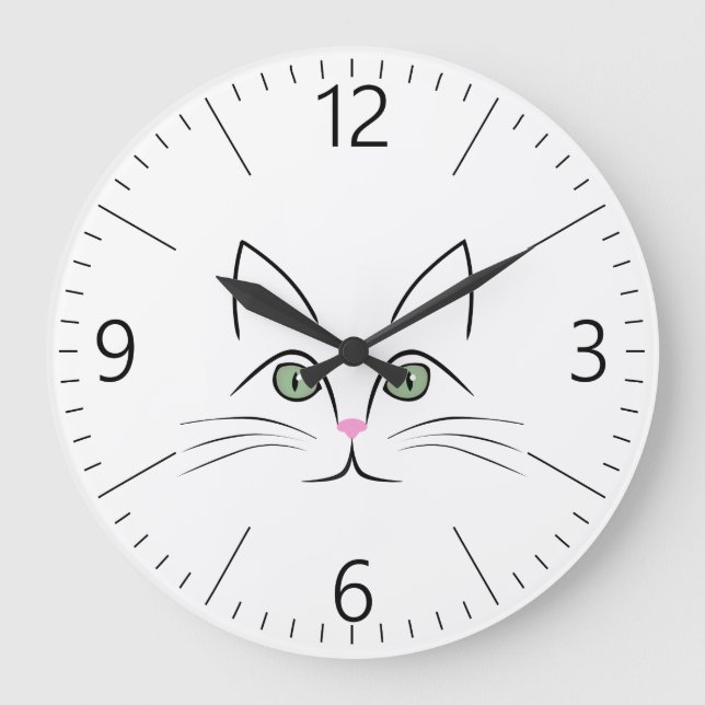 Grande Horloge Ronde Face de chat (Recto)