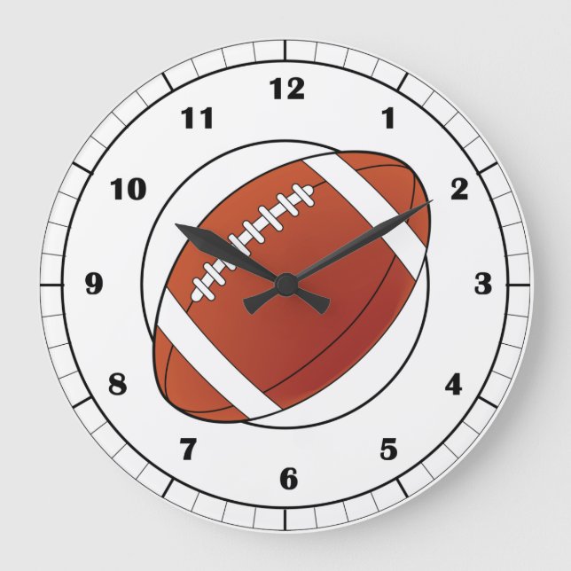 Grande Horloge Ronde Face de football (Recto)