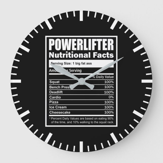 Grande Horloge Ronde Facteurs nutritionnels de Powerlifter, Powerlifter (Recto)