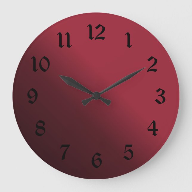 Grande Horloge Ronde Fade to Black Lower Left Shadow Red Color Choice (Recto)