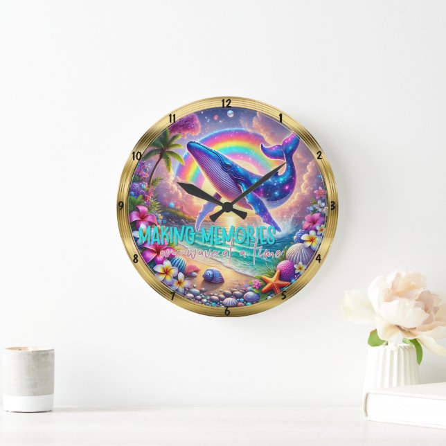 Grande Horloge Ronde Faire des souvenirs Baleine Rainbow Beach (Maison)