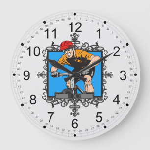 Grande Horloge Ronde Faire du vélo agressif