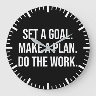 Grande Horloge Ronde Faire Le Travail - Succès Hustle Gym Motivationnel