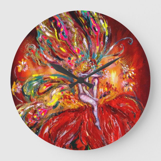 GRANDE HORLOGE RONDE FAIRY EN ROUGE (Recto)